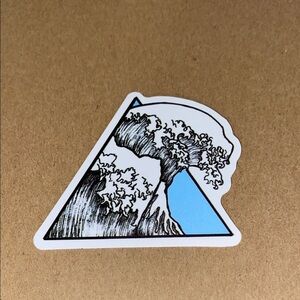 🌈20/$12🌈 Artistic Wave Sticker with Blue Accent